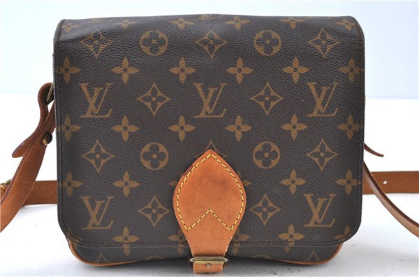 Authentic Louis Vuitton Monogram Cartouchiere MM M51253 Shoulder Cross Bag J6198