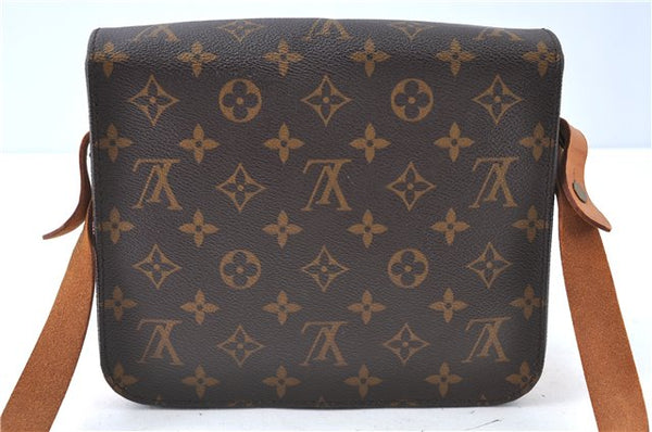 Authentic Louis Vuitton Monogram Cartouchiere MM M51253 Shoulder Cross Bag J6198