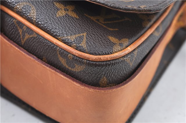 Authentic Louis Vuitton Monogram Cartouchiere MM M51253 Shoulder Cross Bag J6198