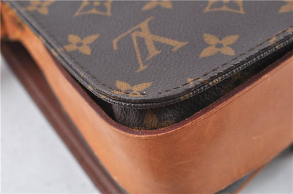 Authentic Louis Vuitton Monogram Cartouchiere MM M51253 Shoulder Cross Bag J6198