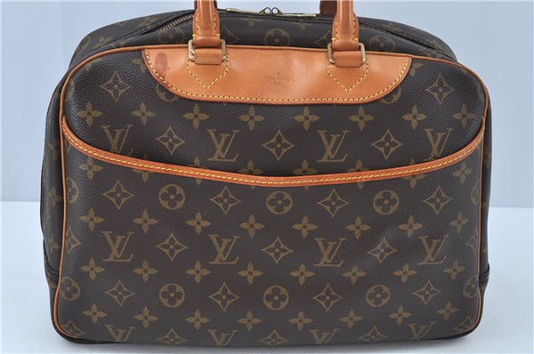 Authentic Louis Vuitton Monogram Deauville Hand Bag M47270 LV J6201