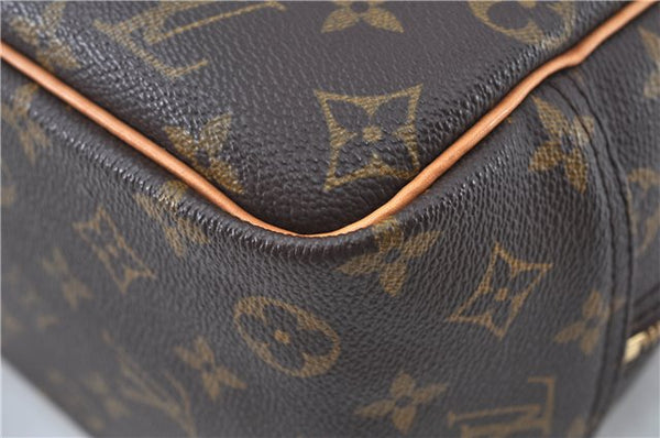 Authentic Louis Vuitton Monogram Deauville Hand Bag M47270 LV J6201