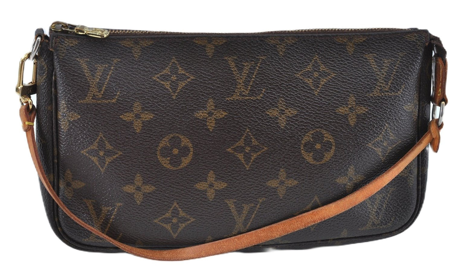 Authentic Louis Vuitton Monogram Pochette Accessoires Pouch M51980 LV J6202
