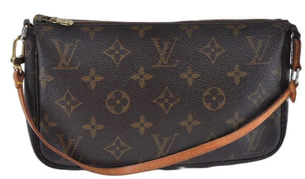 Authentic Louis Vuitton Monogram Pochette Accessoires Pouch M51980 LV J6202