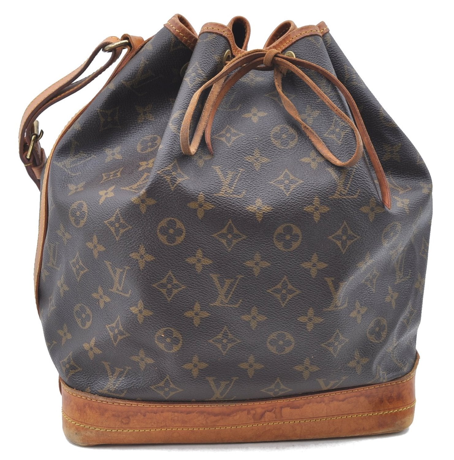 Authentic Louis Vuitton Monogram Noe Shoulder Drawstring Bag M42224 LV J6234
