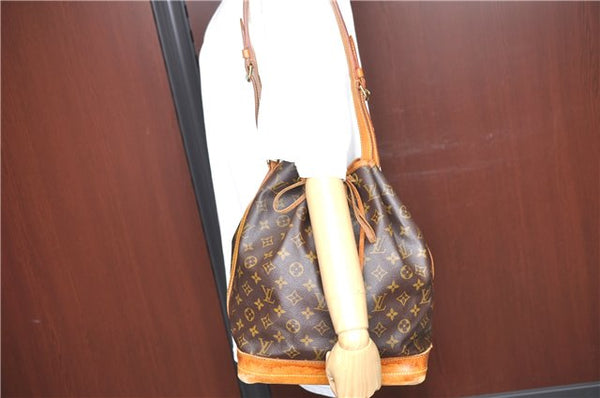 Authentic Louis Vuitton Monogram Noe Shoulder Drawstring Bag M42224 LV J6234