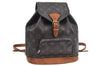 Authentic Louis Vuitton Monogram Montsouris MM Backpack M51136 LV J6239