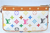 Louis Vuitton Monogram Multicolor Pochette Accessoires Pouch M92649 White J6263