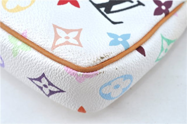 Louis Vuitton Monogram Multicolor Pochette Accessoires Pouch M92649 White J6263