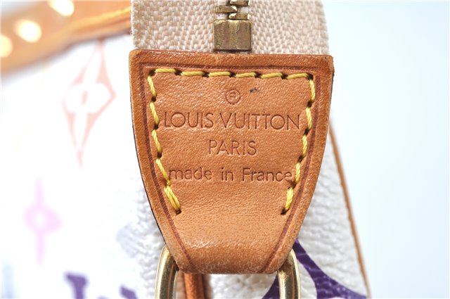 Louis Vuitton Monogram Multicolor Pochette Accessoires Pouch M92649 White J6263