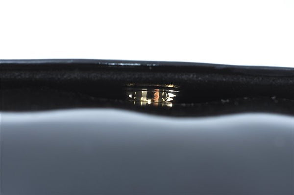 Authentic GUCCI Shoulder Cross Body Bag Purse Enamel Black J6280