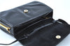 Authentic GUCCI Shoulder Cross Body Bag Purse Enamel Black J6280