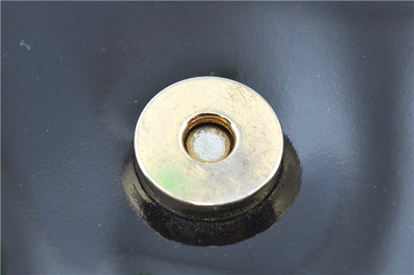 Authentic GUCCI Shoulder Cross Body Bag Purse Enamel Black J6280