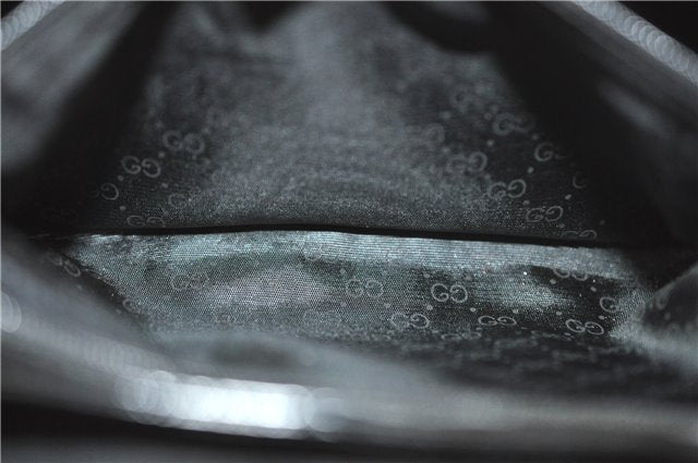 Authentic GUCCI Shoulder Cross Body Bag Purse Enamel Black J6280