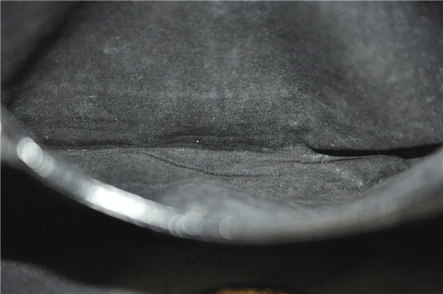 Authentic GUCCI Shoulder Cross Body Bag Purse Enamel Black J6280