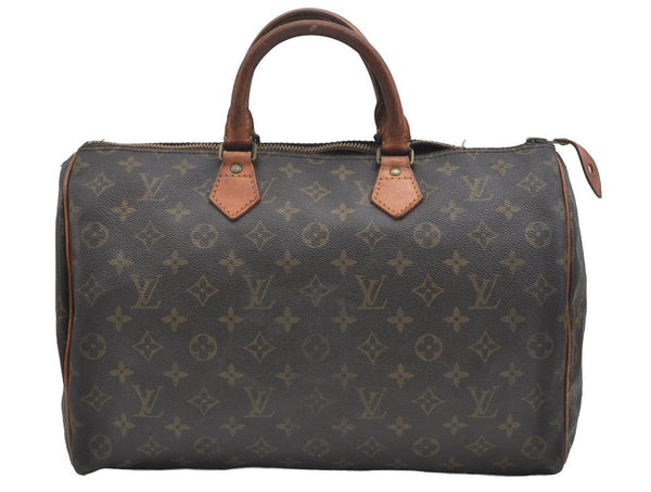 Auth Louis Vuitton Monogram Speedy 35 Hand Boston Bag Old Model LV Junk J6293