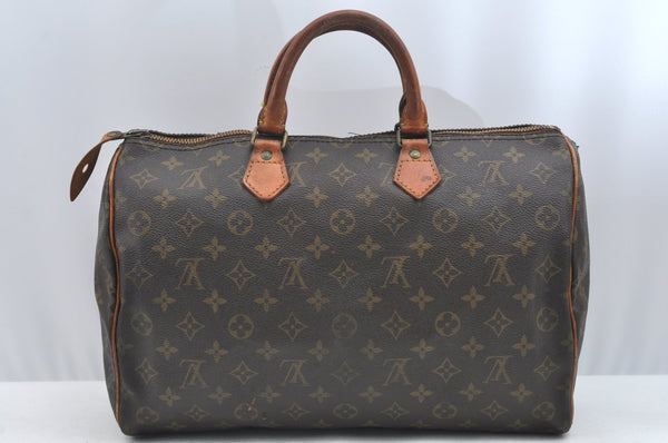Auth Louis Vuitton Monogram Speedy 35 Hand Boston Bag Old Model LV Junk J6293