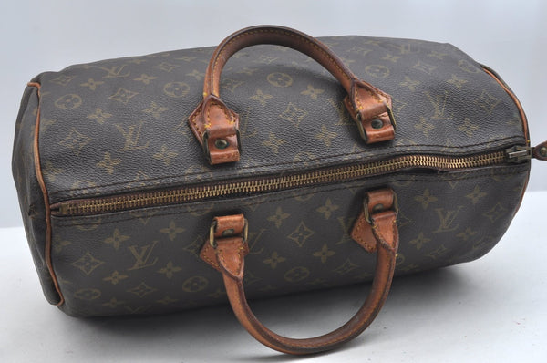 Auth Louis Vuitton Monogram Speedy 35 Hand Boston Bag Old Model LV Junk J6293