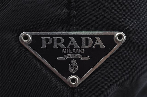 Authentic PRADA Nylon Tessuto Leather Shoulder Hand Bag Purse Black J6294