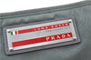 Authentic PRADA Sports Polyester Clutc Bag Purse Gray J6309