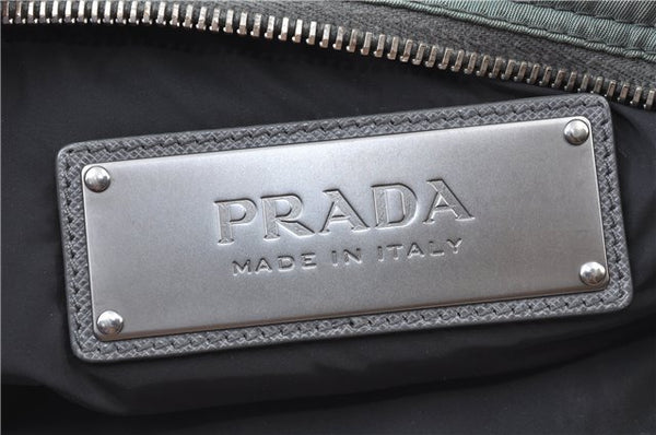 Authentic PRADA Sports Polyester Clutc Bag Purse Gray J6309