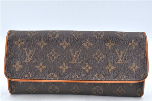 Authentic Louis Vuitton Monogram Pochette Twin GM Shoulder Bag M51852 LV J6313