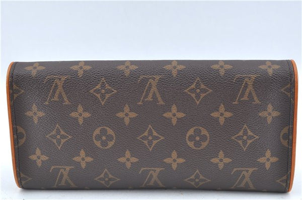 Authentic Louis Vuitton Monogram Pochette Twin GM Shoulder Bag M51852 LV J6313