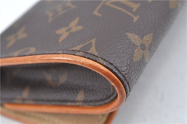 Authentic Louis Vuitton Monogram Pochette Twin GM Shoulder Bag M51852 LV J6313