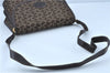 Authentic CELINE C Macadam Carriage Shoulder Bag Canvas Leather Brown J6324