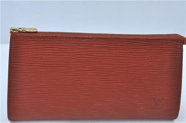 Authentic Louis Vuitton Epi Pochette Accessoires Pouch Brown M52953 LV J6335