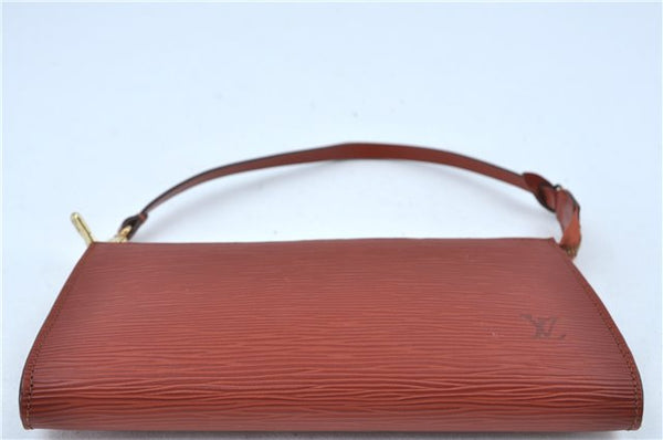 Authentic Louis Vuitton Epi Pochette Accessoires Pouch Brown M52953 LV J6335