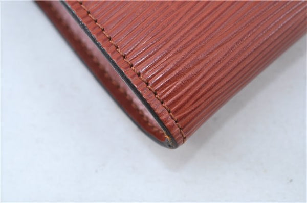 Authentic Louis Vuitton Epi Pochette Accessoires Pouch Brown M52953 LV J6335
