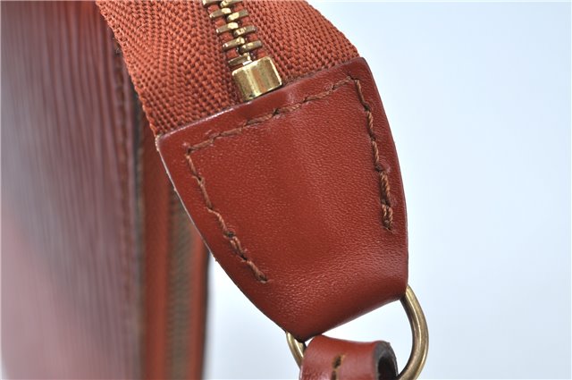 Authentic Louis Vuitton Epi Pochette Accessoires Pouch Brown M52953 LV J6335