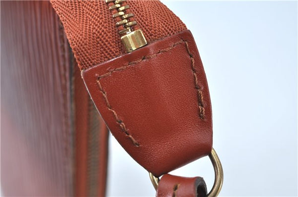 Authentic Louis Vuitton Epi Pochette Accessoires Pouch Brown M52953 LV J6335