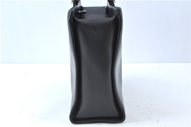 Authentic GUCCI Bamboo 2way Hand Shoulder Bag Purse Leather 0021035 Black J6337