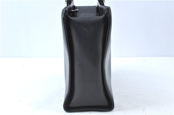 Authentic GUCCI Bamboo 2way Hand Shoulder Bag Purse Leather 0021035 Black J6337