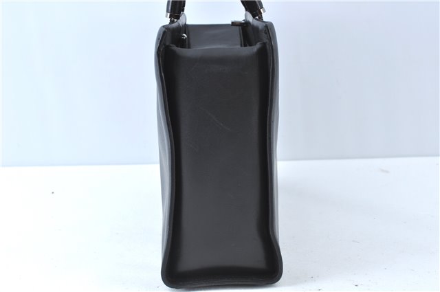 Authentic GUCCI Bamboo 2way Hand Shoulder Bag Purse Leather 0021035 Black J6337