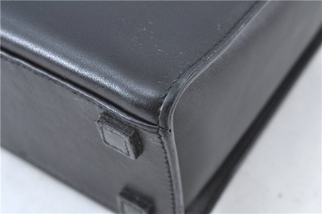 Authentic GUCCI Bamboo 2way Hand Shoulder Bag Purse Leather 0021035 Black J6337