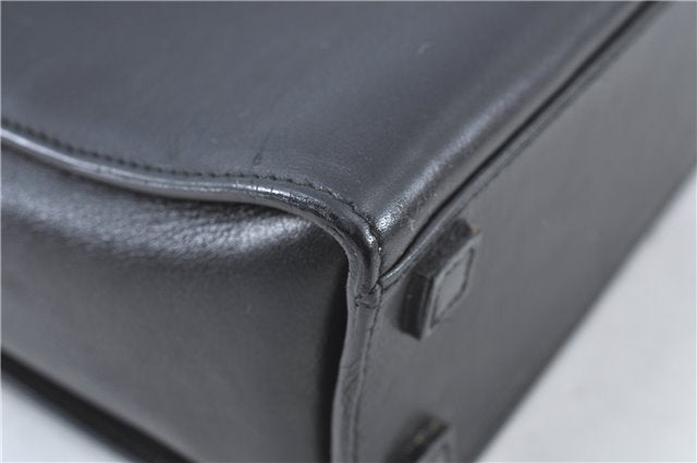 Authentic GUCCI Bamboo 2way Hand Shoulder Bag Purse Leather 0021035 Black J6337