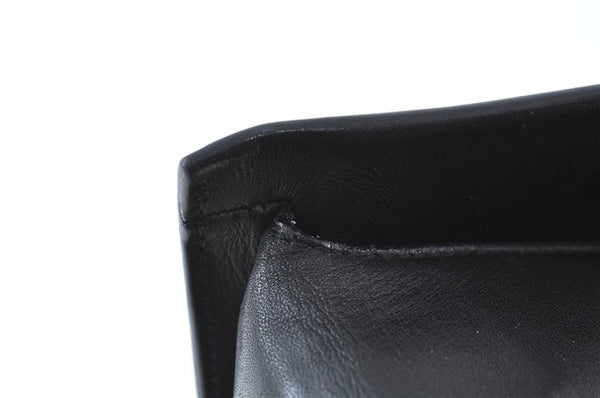 Authentic GUCCI Bamboo 2way Hand Shoulder Bag Purse Leather 0021035 Black J6337