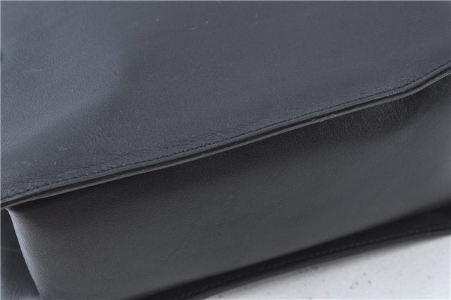 Authentic GUCCI Bamboo 2way Hand Shoulder Bag Purse Leather 0021035 Black J6337