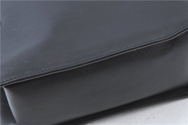 Authentic GUCCI Bamboo 2way Hand Shoulder Bag Purse Leather 0021035 Black J6337