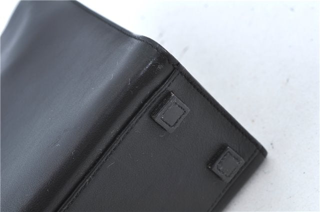 Authentic GUCCI Bamboo 2way Hand Shoulder Bag Purse Leather 0021035 Black J6337