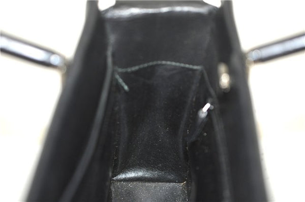 Authentic GUCCI Bamboo 2way Hand Shoulder Bag Purse Leather 0021035 Black J6337