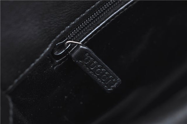 Authentic GUCCI Bamboo 2way Hand Shoulder Bag Purse Leather 0021035 Black J6337