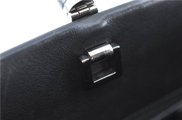 Authentic GUCCI Bamboo 2way Hand Shoulder Bag Purse Leather 0021035 Black J6337