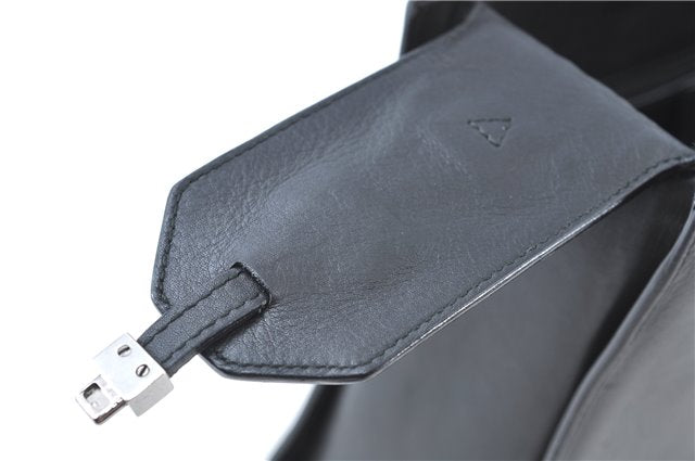 Authentic GUCCI Bamboo 2way Hand Shoulder Bag Purse Leather 0021035 Black J6337