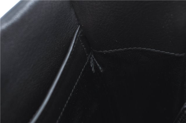 Authentic GUCCI Bamboo 2way Hand Shoulder Bag Purse Leather 0021035 Black J6337