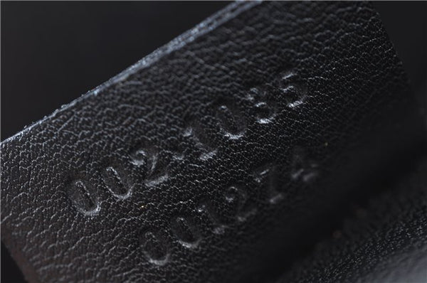 Authentic GUCCI Bamboo 2way Hand Shoulder Bag Purse Leather 0021035 Black J6337