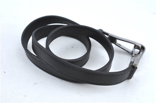 Authentic GUCCI Bamboo 2way Hand Shoulder Bag Purse Leather 0021035 Black J6337